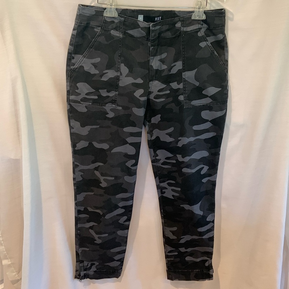 Kut from the Kloth Camouflage Pants - Black and Gray